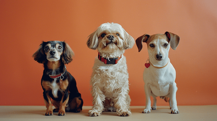 a Maltese, a Chihuahua), a Dachshund